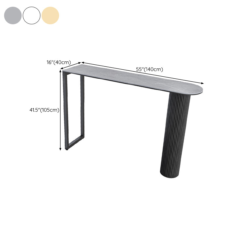 Glam Pub Height Dining Table Sintered Stone Top Pub Table for Dining Room