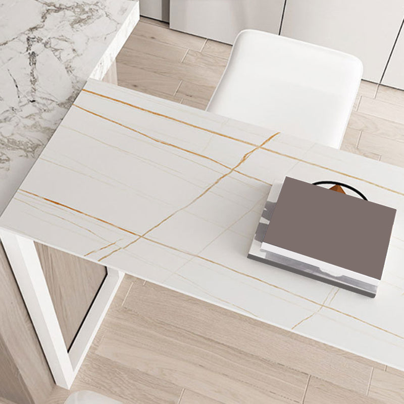 Glam Pub Height Dining Table Stone Top Pub Table for Patio Use