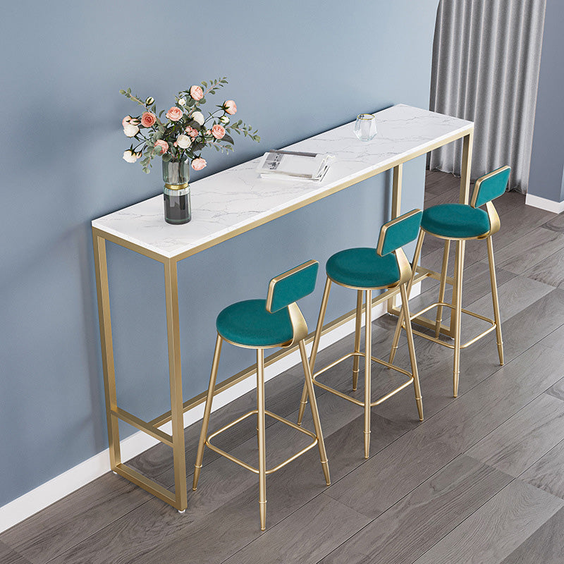 Modern Bar-height Table with Gold Base 41.3-inch Height Table Top Bar Table