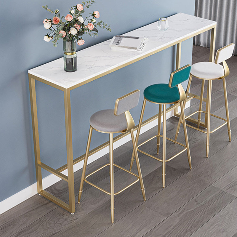 Modern Bar-height Table with Gold Base 41.3-inch Height Table Top Bar Table