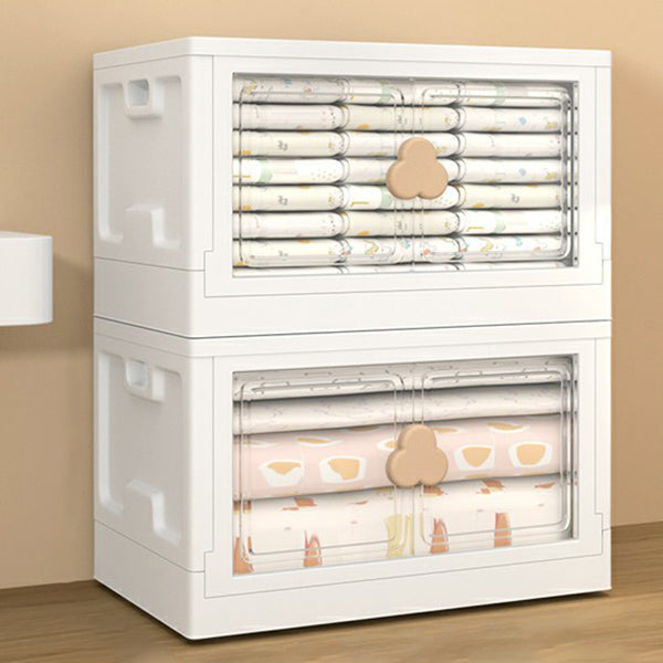 Contemporary Hinged Storage Cabinet Plastic Wardrobe Armoire