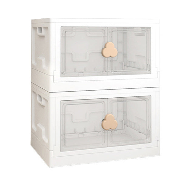 Contemporary Hinged Storage Cabinet Plastic Wardrobe Armoire