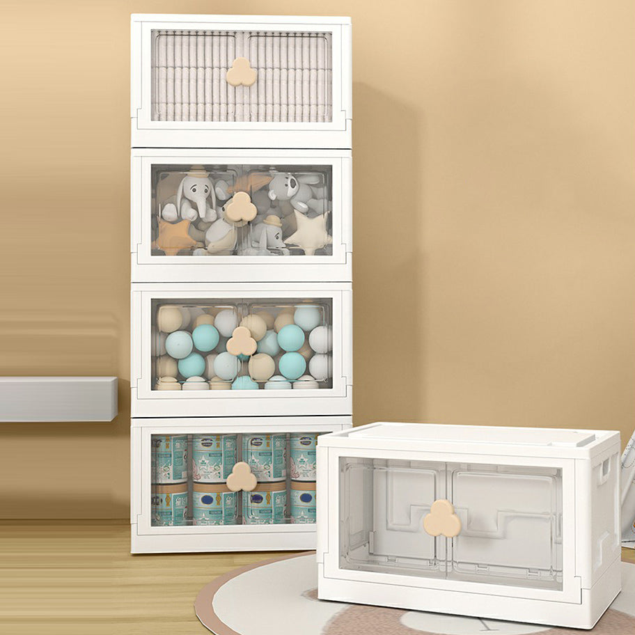 Contemporary Hinged Storage Cabinet Plastic Wardrobe Armoire