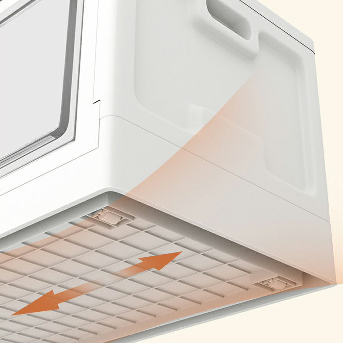 Contemporary Hinged Storage Cabinet Plastic Wardrobe Armoire