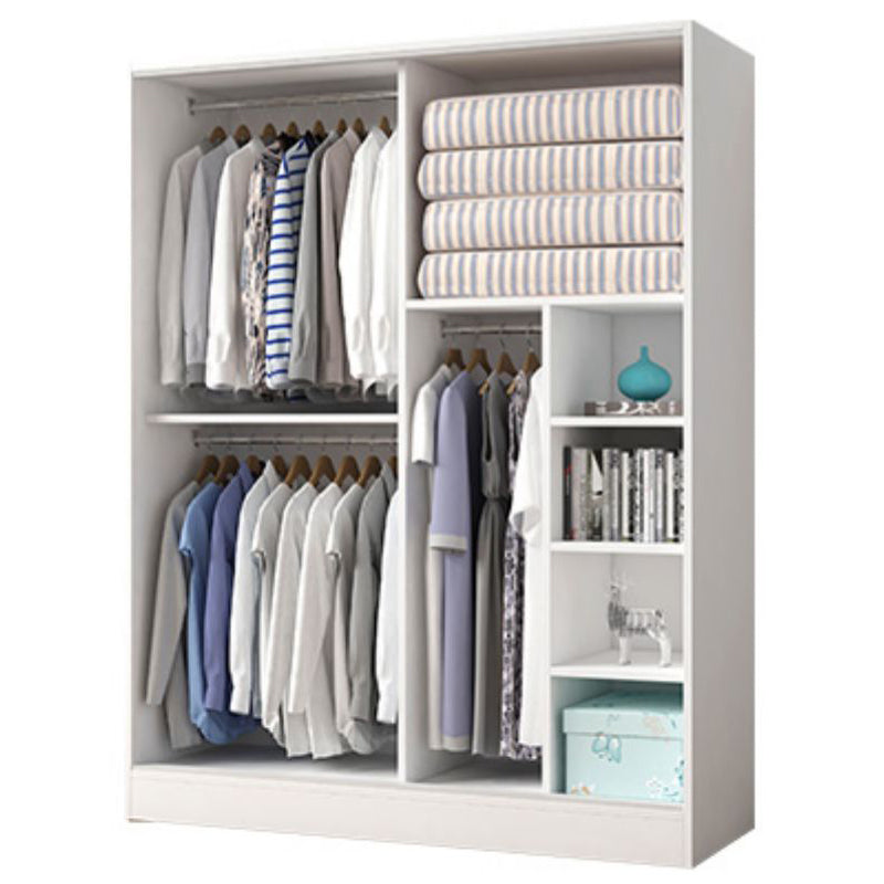 Engineered Wood Wardrobe Cabinet with Shelves Modern Wardrobe Closet