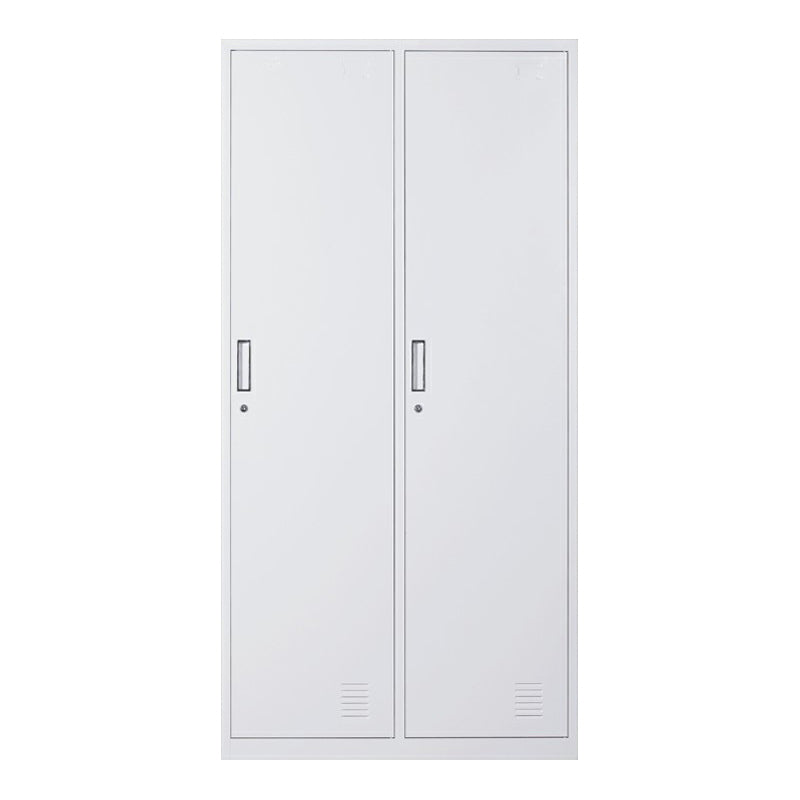Metal Gray Cabinet for Bathroom Contemporary Storage Cabinet with Hinged Doors