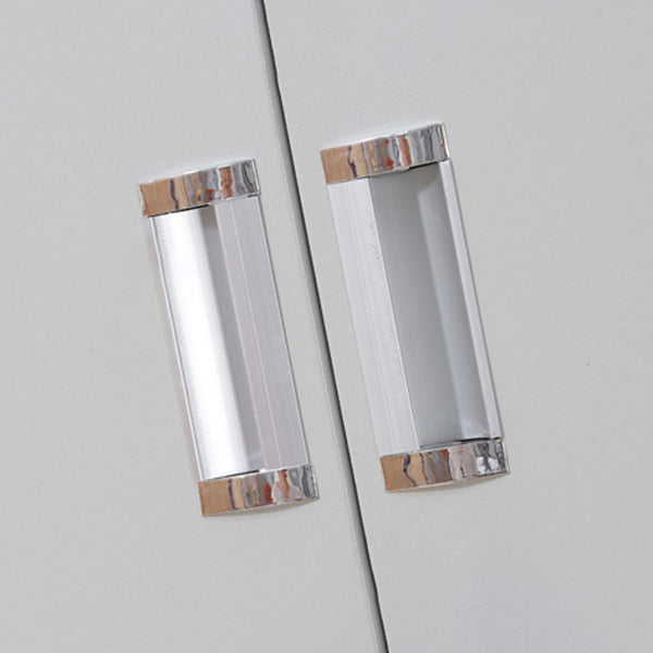 Metal Gray Cabinet for Bathroom Contemporary Storage Cabinet with Hinged Doors