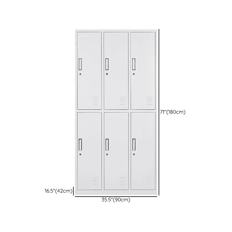 Metal Gray Cabinet for Bathroom Contemporary Storage Cabinet with Hinged Doors