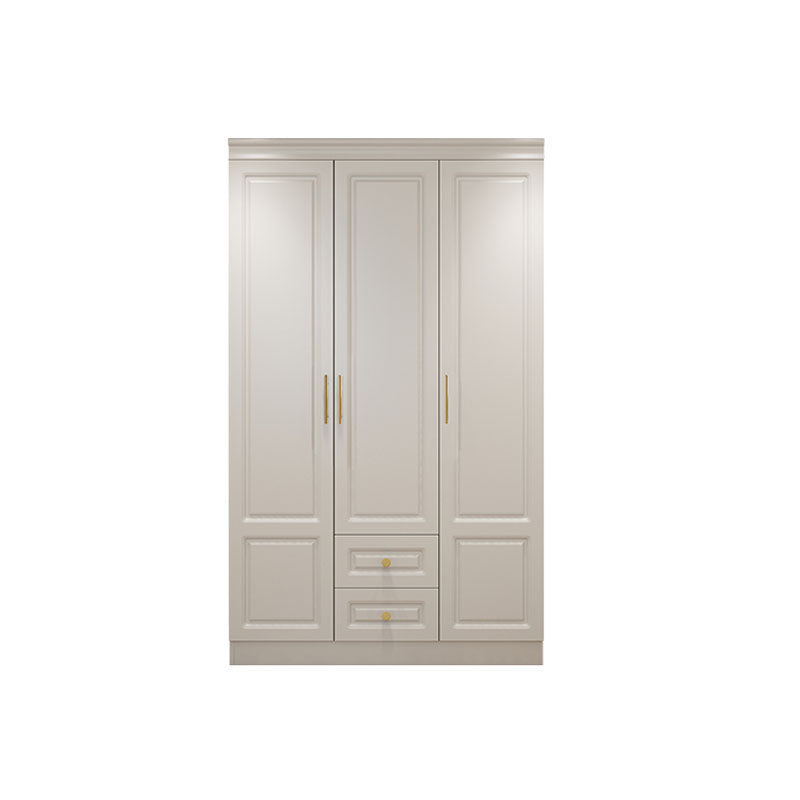 Manufactured Wood White Wardrobe for Home Modern Cabinet with Drawers