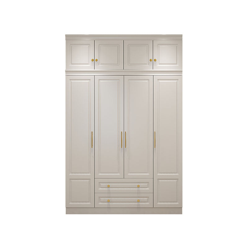 Manufactured Wood White Wardrobe for Home Modern Cabinet with Drawers