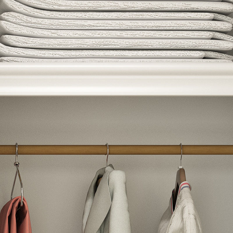 Manufactured Wood White Wardrobe for Home Modern Cabinet with Drawers