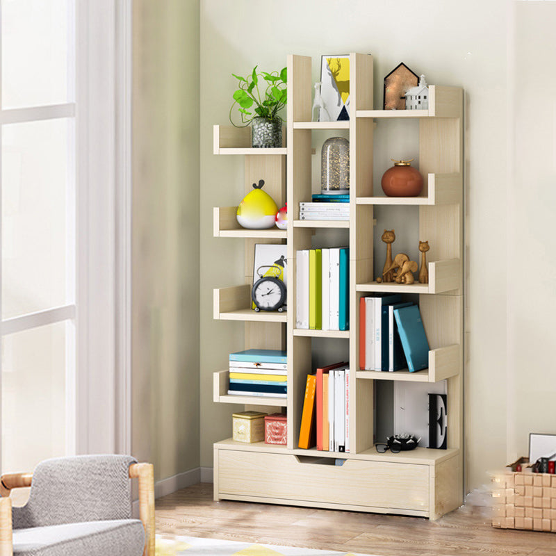 Modern Engineered Wood Bookshelf Open Bookcase Book Shelf for Living Room