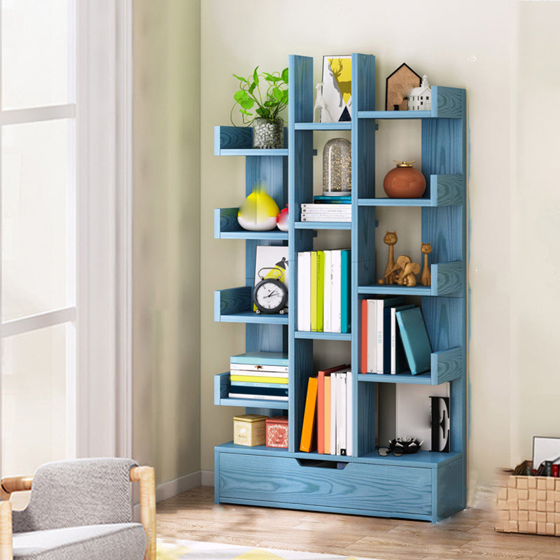 Modern Engineered Wood Bookshelf Open Bookcase Book Shelf for Living Room