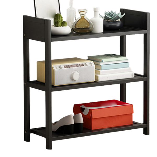 Open Bamboo Home Bookshelf Modern Etagere Shelf Bookcase with Shelves