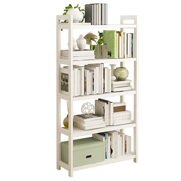 Open Bamboo Home Bookshelf Modern Etagere Shelf Bookcase with Shelves
