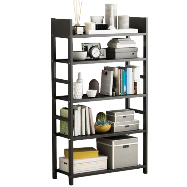 Open Bamboo Home Bookshelf Modern Etagere Shelf Bookcase with Shelves