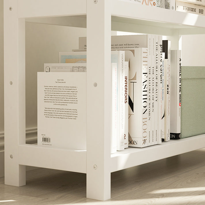 Open Bamboo Home Bookshelf Modern Etagere Shelf Bookcase with Shelves