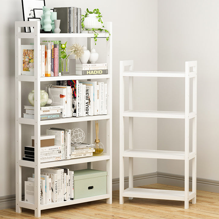 Open Bamboo Home Bookshelf Modern Etagere Shelf Bookcase with Shelves