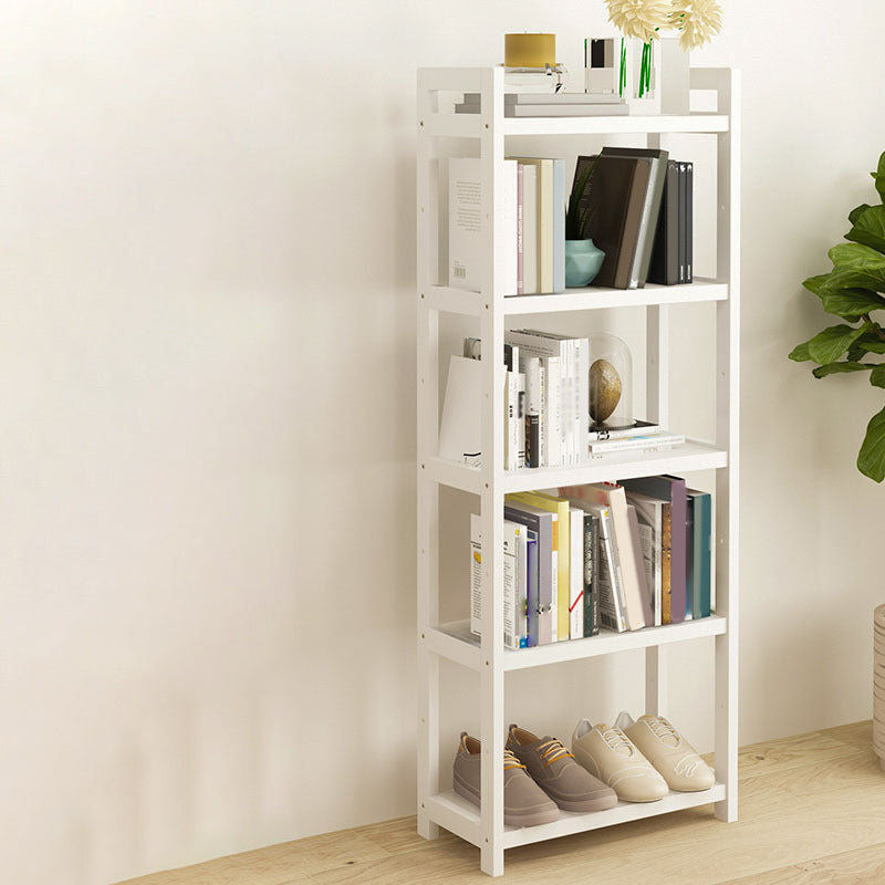 Open Bamboo Home Bookshelf Modern Etagere Shelf Bookcase with Shelves