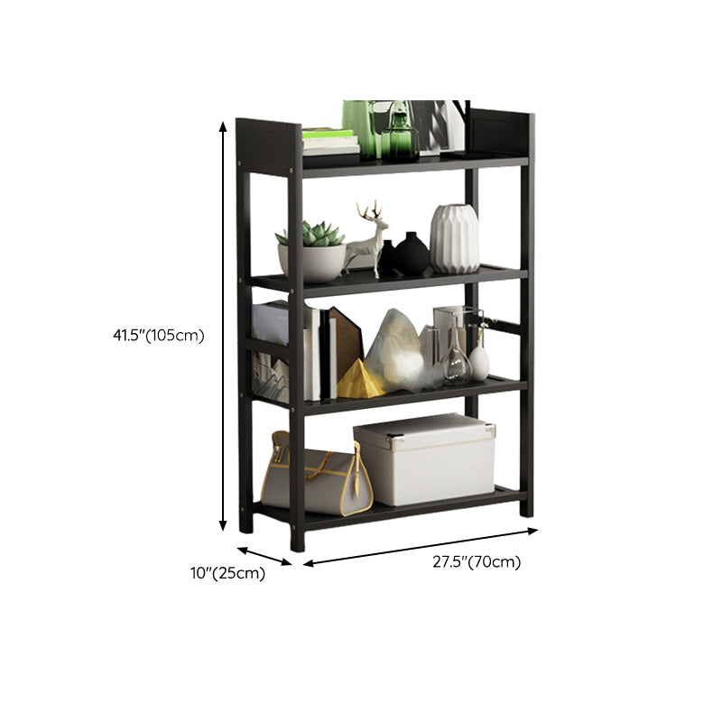 Open Bamboo Home Bookshelf Modern Etagere Shelf Bookcase with Shelves