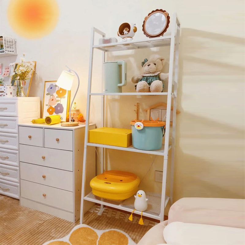 Contemporary Metal Bookcase Open Shelf Bookshelf for Study Room