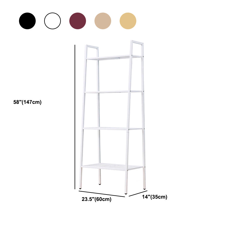 Contemporary Metal Bookcase Open Shelf Bookshelf for Study Room