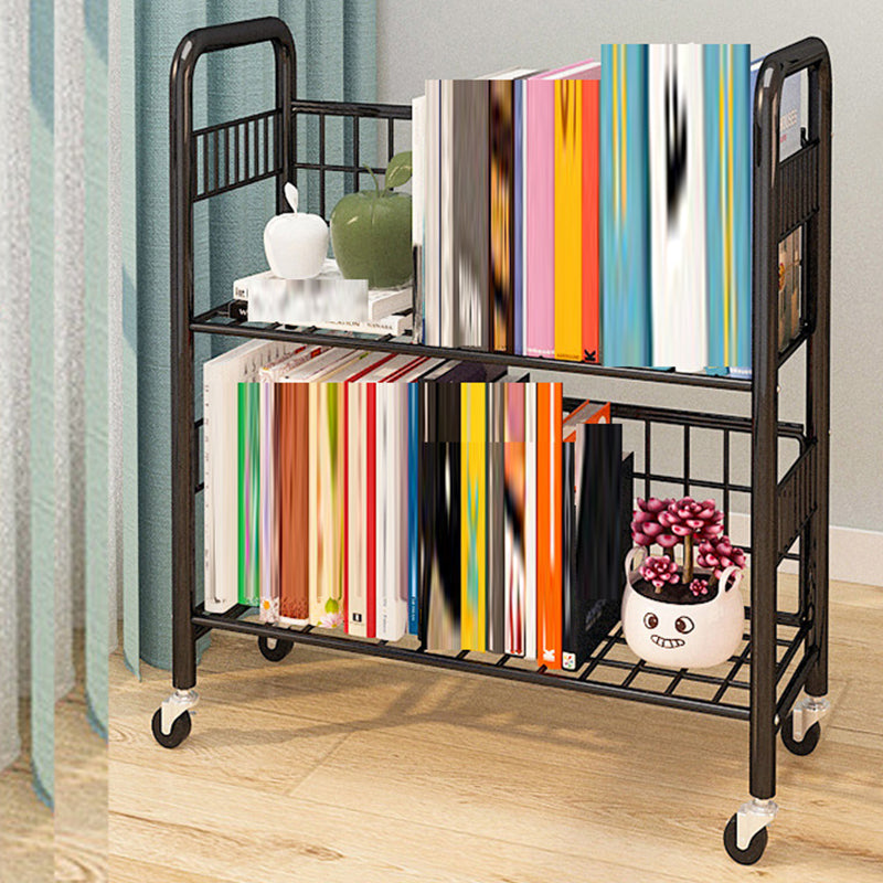 Contemporary Etagere Metal Book Shelf Vertical Shelves Included Shelf Bookcase for Home