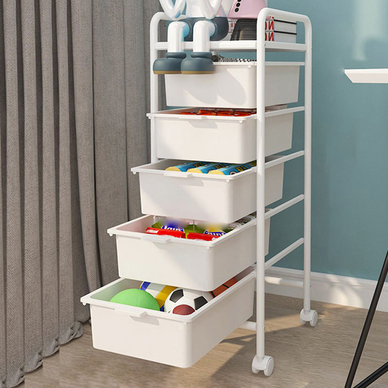 Contemporary Etagere Metal Book Shelf Vertical Shelves Included Shelf Bookcase for Home