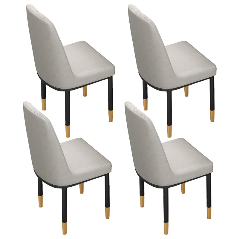 Glossy White Dining Table Set 1/4/5/7 Pieces Stone Dinette Set for Kitchen