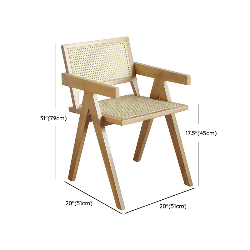 Natural Finish Solid Wood Dining Set 1/3/5 Pieces Modern Dinette Set
