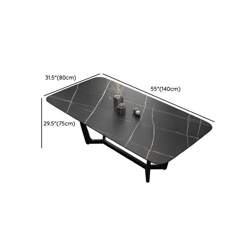 Metal Dinette Set with Padded Chairs 1/2/5/7 Pieces Black Stone Dining Table Set