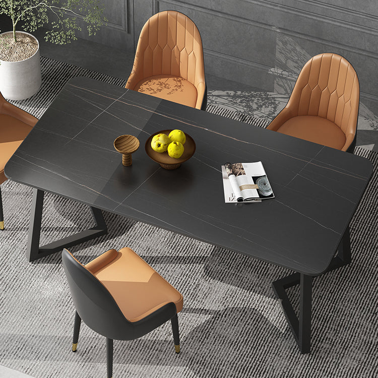 Modern Black Dining Table Set 1/2/5/7 Pieces Metal Dinette Set for Home