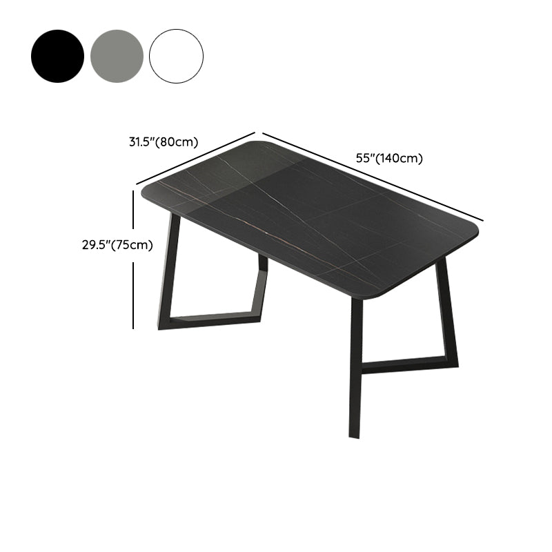 Modern Black Dining Table Set 1/2/5/7 Pieces Metal Dinette Set for Home