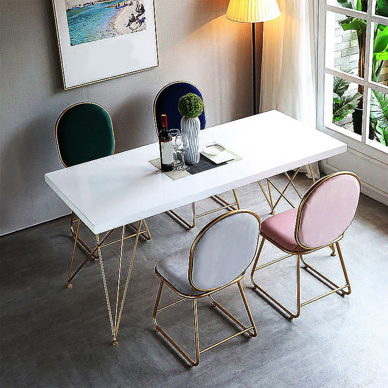 White Solid Wood Dining Set 1/5 Pieces Contemporary Dinette Set