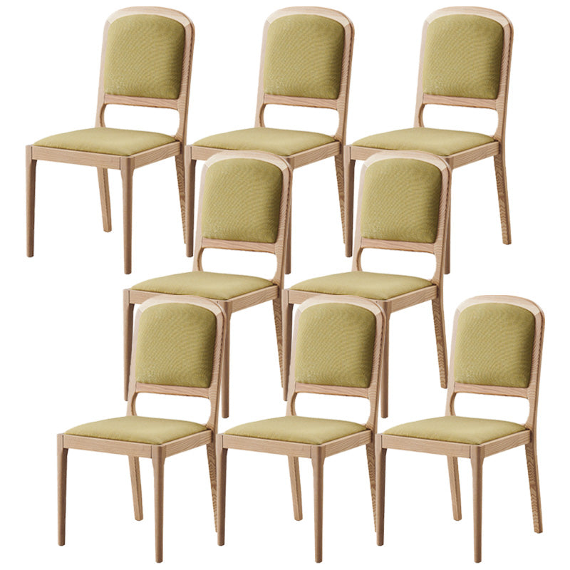 Contemporary Wood Dining Armless Chairs Open Back Dining Side Chair