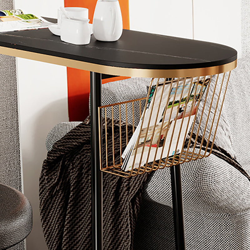 Modern Stone Bar Table Set 1/3 Pieces Counter Table with Solid Back Stools