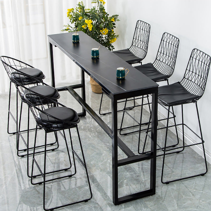 Modern Stone Bar Table Set 1/4/7 Pieces Counter Counter Set for Dining Room