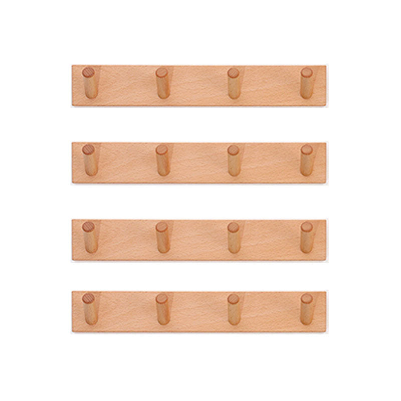 Modern Entryway Kit Wood Wall-Mounted with Hooks Coat Hanger