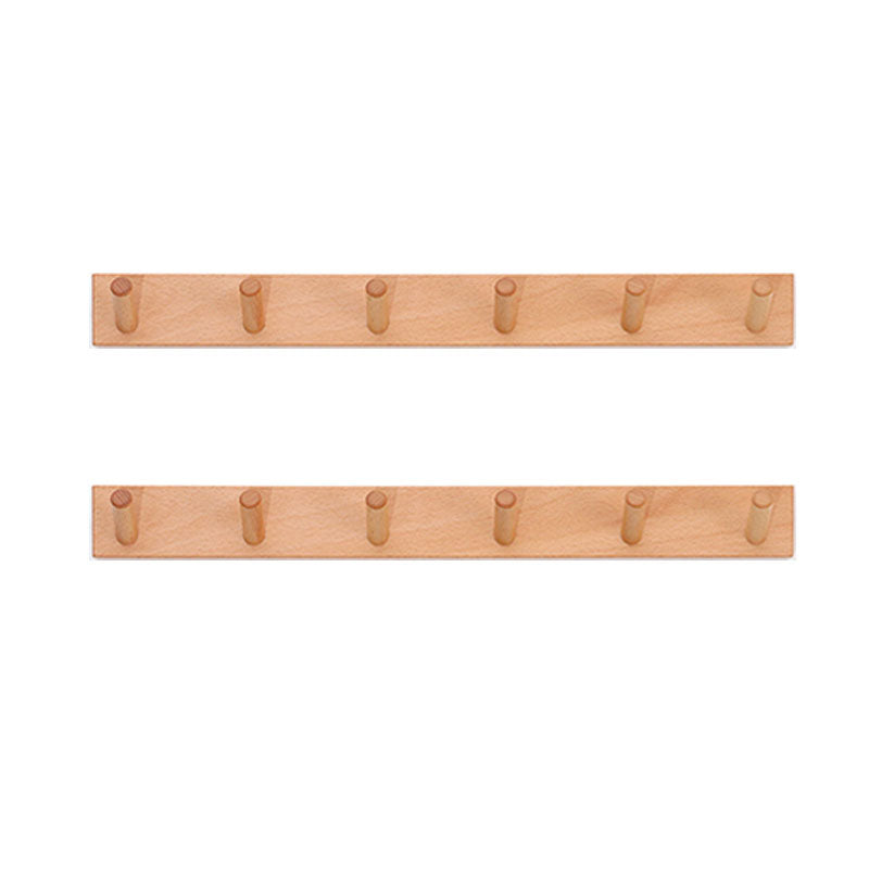 Modern Entryway Kit Wood Wall-Mounted with Hooks Coat Hanger