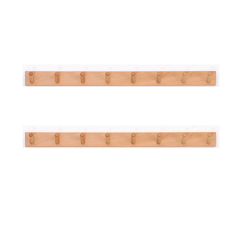 Modern Entryway Kit Wood Wall-Mounted with Hooks Coat Hanger
