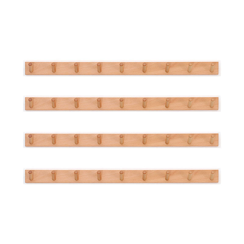 Modern Entryway Kit Wood Wall-Mounted with Hooks Coat Hanger