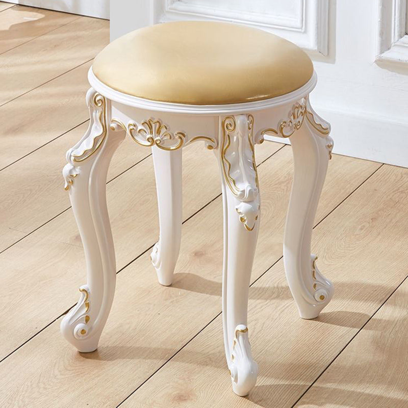 Gold Water Resistant Standard Round Leather Standard for Home Decor