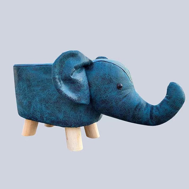 Contemporary Specialty Pouf Faux Leather Upholstered Ottoman