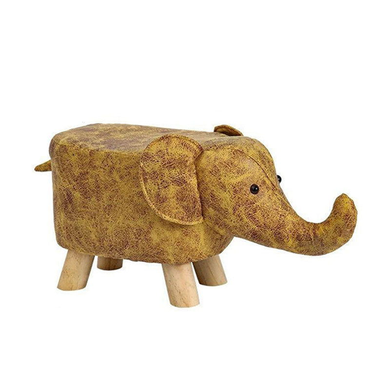 Contemporary Specialty Pouf Faux Leather Upholstered Ottoman