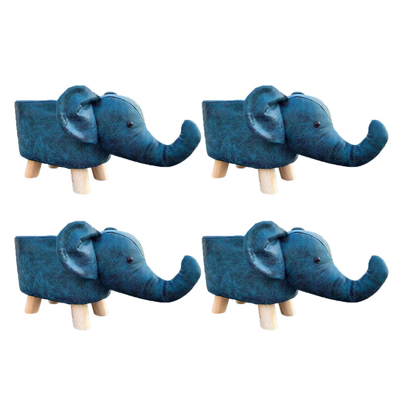 Contemporary Specialty Pouf Faux Leather Upholstered Ottoman