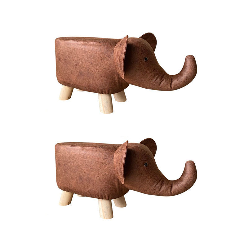 Contemporary Specialty Pouf Faux Leather Upholstered Ottoman