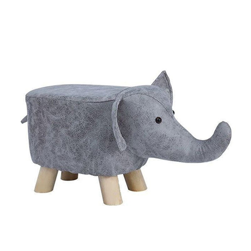 Contemporary Specialty Pouf Faux Leather Upholstered Ottoman