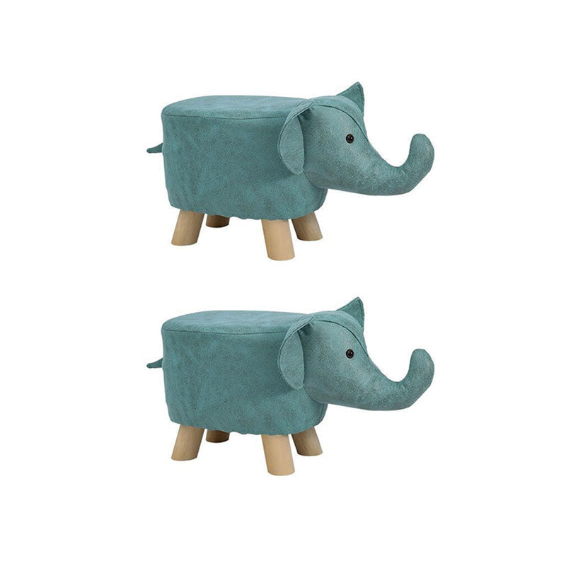 Contemporary Specialty Pouf Faux Leather Upholstered Ottoman