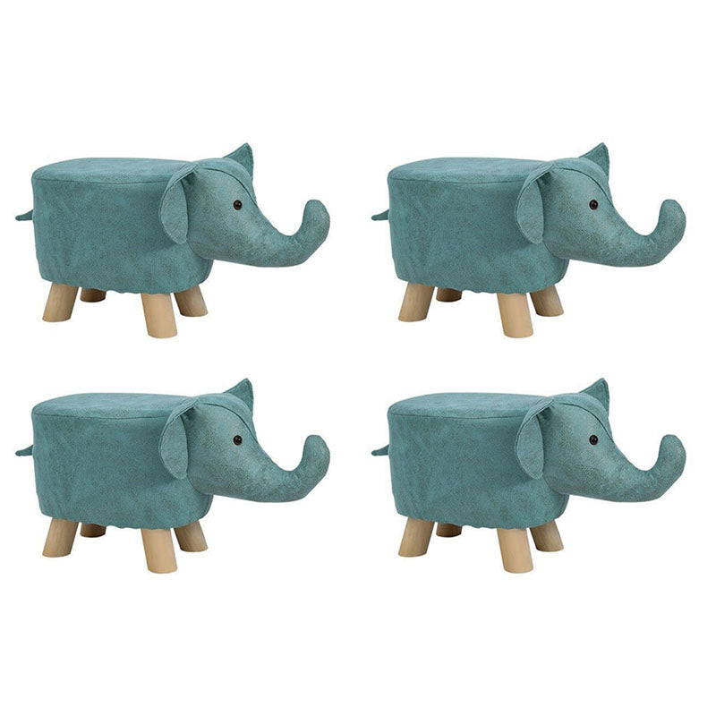 Contemporary Specialty Pouf Faux Leather Upholstered Ottoman