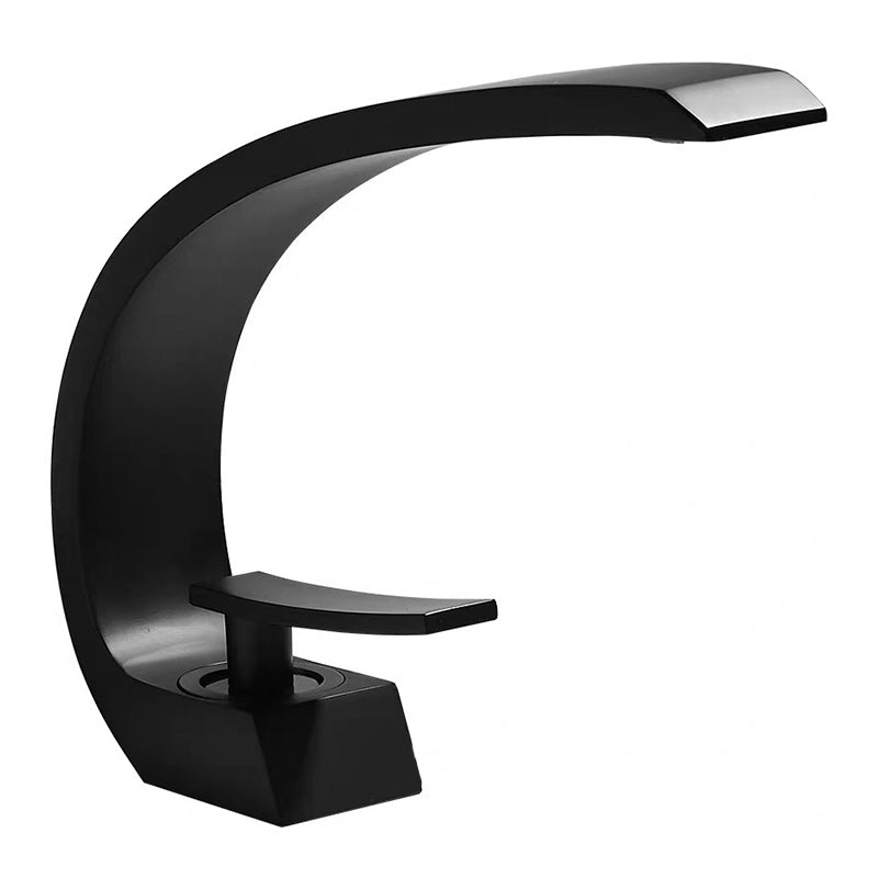 Light Luxury Bathroom Faucet Single Hole Basin Lavatory Faucet with Lever Handle